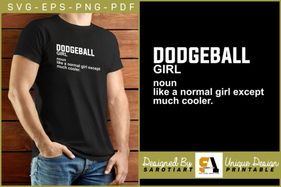 Dodgeball Definition Printable T-shirt Graphics for Crafts
