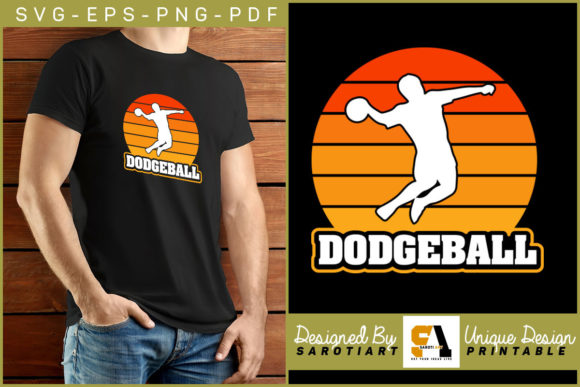 Dodgeball Retro Graphics for Crafts & Web