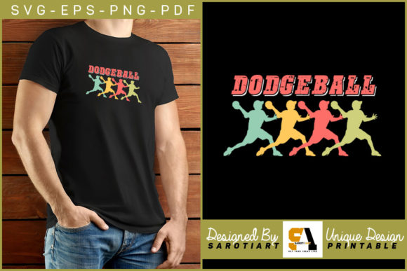 Dodgeball Vintage Silhouette SVG for Crafts & Graphics