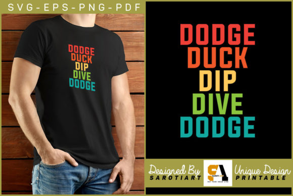 Retro Dodge Duck Graphics for Crafts